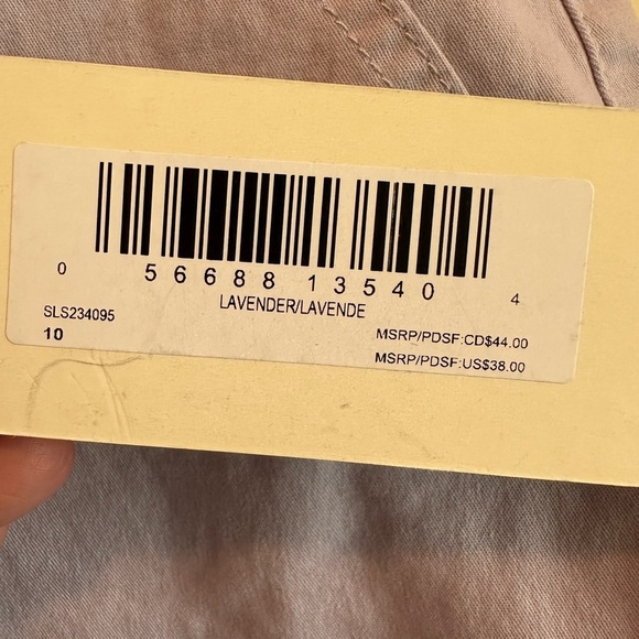 Silver Jeans Co Boyfriend Chino Shorts Womens 10 Lavender Cotton Stretch NEW - Picture 3 of 10